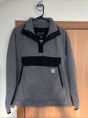 Carhartt Grey Sherpa Pullover with Black Trim RARE!!!